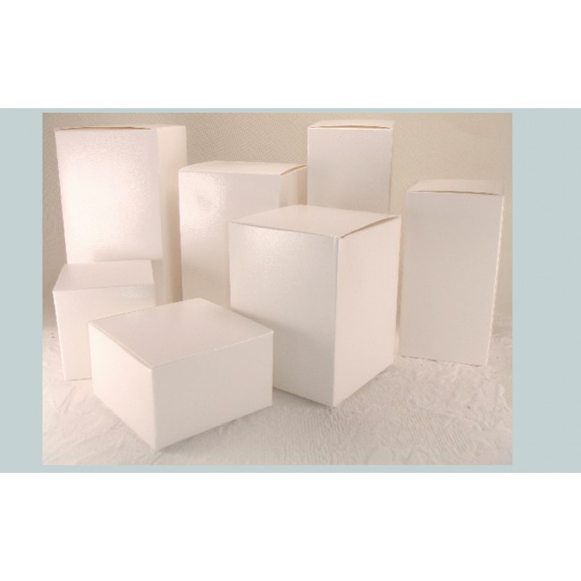 Astuccio scatola bianco laccato 8x8x8